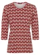 Czerwona bluzka damska Edda z geometrycznym printem - Boho Chic #4