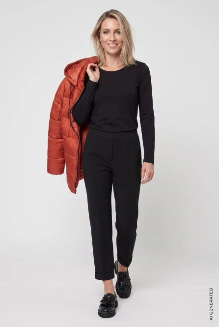 Czarne spodnie damskie Lisa Straight - Boho Chic