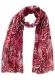 Czerwony wiskozowy szal damski ze wzorem paisley - Boho Chic #1