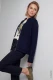 Granatowy sweter damski Henny zapinany na suwak - Modern Balance #5