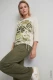TENCEL™ Beżowa bluzka damska Clara z roślinnym wzorem - Modern Balance #2