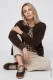 Brązowy sweter damski Henny zapinany na suwak - Boho Chic #5