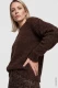 Brązowy miękki sweter damski Cora - Boho Chic #3