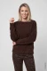 Brązowy miękki sweter damski Cora - Boho Chic #1
