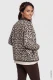 Brązowy sweter damski Henny zapinany na napy w panterkę - Boho Chic  #2