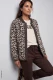Brązowy sweter damski Henny zapinany na napy w panterkę - Boho Chic  #3