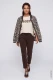 Brązowy sweter damski Henny zapinany na napy w panterkę - Boho Chic  #6