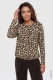 TENCEL™ Modal Brązowa bluzka damska Hannah w panterkę - Boho Chic #1