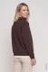 Brązowa bluza damska Clara Jersey z dekoltem V - Boho Chic #2