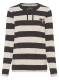 Brązowa bluza damska Henny Jersey w paski - Boho Chic #4