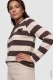 Brązowa bluza damska Henny Jersey w paski - Boho Chic #3