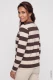 Brązowa bluza damska Henny Jersey w paski - Boho Chic #2