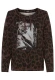 Brązowa bluza damska Henny Jersey w panterkę w kwiaty - Boho Chic #5