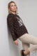Brązowa bluza damska Henny Jersey w panterkę w kwiaty - Boho Chic #4