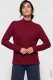 Bordowy sweter damski Henny ze stójką - Coastal Look #3