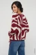 Bordowy sweter damski Henny z geometrycznym wzorem - Coastal Look #2
