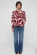 Bordowy sweter damski Henny z geometrycznym wzorem - Coastal Look #5