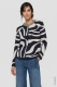 Granatowy sweter damski Henny z geometrycznym wzorem - Coastal Look #1