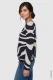 Granatowy sweter damski Henny z geometrycznym wzorem - Coastal Look #3