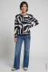 Granatowy sweter damski Henny z geometrycznym wzorem - Coastal Look #5