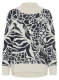 Granatowo-beżowy sweter damski Cora ze wzorem - Coastal Look #5