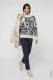 Granatowo-beżowy sweter damski Cora ze wzorem - Coastal Look #6
