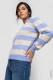 Niebieski sweter damski Henny w paski - Coastal Look #3