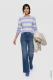 Niebieski sweter damski Henny w paski - Coastal Look #4