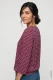TENCEL™ Modal Bordowa bluzka damska Clara z geometrycznym printem - Coastal Look #2