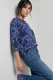 TENCEL™ Modal Niebieska bluzka damska Clara z roślinnym wzorem - Coastal Look #3