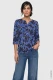 TENCEL™ Modal Niebieska bluzka damska Clara z roślinnym wzorem - Coastal Look #1