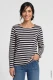 Granatowa bawełniana bluzka damska Hannah w paski - Coastal Look #1