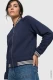 Granatowa bluza bomberka damska Clara Jersey na suwak - Coastal Look #3