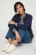 Granatowa bluza bomberka damska Clara Jersey na suwak - Coastal Look #5