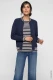 Granatowa bluza bomberka damska Clara Jersey na suwak - Coastal Look #1