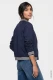 Granatowa bluza bomberka damska Clara Jersey na suwak - Coastal Look #2