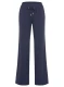 Granatowe spodnie damskie Lisa Wide z bordowym lampasem – Coastal Look #6