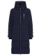 REPREVE® Granatowy pikowany płaszcz damski z kapturem - Coastal Look #4