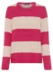 Różowy sweter damski Cora w paski z wełną i alpaką - Mountain Resort #6