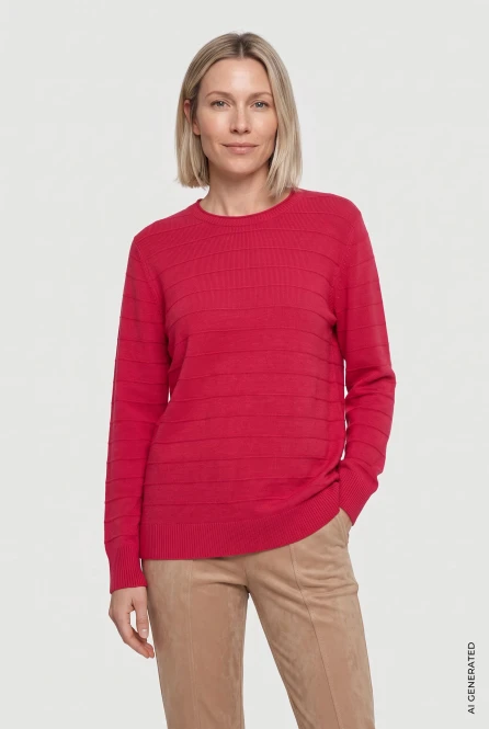 LENZING™ ECOVERO™ Czerwony sweter damski Henny – Mountain Resort