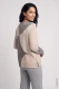 LENZING™ ECOVERO™ Beżowy sweter damski Henny z geometrycznym wzorem - Mountain Resort #2