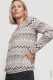 TENCEL™ Modal Beżowa bluzka damska Clara z etnicznym geometrycznym wzorem - Mountain Resort #3