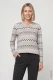 TENCEL™ Modal Beżowa bluzka damska Clara z etnicznym geometrycznym wzorem - Mountain Resort #1