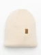 Beżowa czapka damska beanie w prążek #2