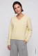 Żółty sweter damski Cora z dekoltem V z wełną i alpaką - Designer Choice #1