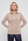 Brązowy sweter damski Henny z wiskozą zapinany na suwak - Urban Country #3