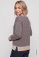 Brązowy sweter damski Henny z geometrycznym wzorem - Urban Country #2