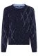 Granatowy sweter damski Henny w romby - Urban Country #4