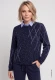 Granatowy sweter damski Henny w romby - Urban Country #1