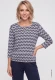 TENCEL™ Modal Brązowa bluzka damska Clara z geometrycznym wzorem - Urban Country #1